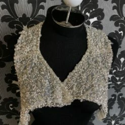 Something Blue Separates Pearls & Rhinestone Ivory & Silver Size 4 Straps WEDDING DRESSES