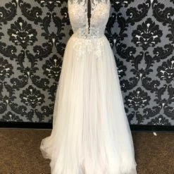 Something Blue Stella York 7117IV Wedding Dress Size 10 Tulle/Lace Ivory Sleeveless A-line