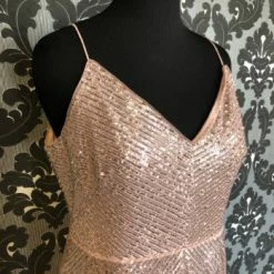Something Blue Adrianna Papell Women's Formal Sequin Rose Gold Size 16 FORMAL/MOTHER'S DRESSES