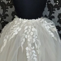 Something Blue Justin Alexander 88245DT Size 24 Tulle/Lace Nude DETACHABLE TRAIN