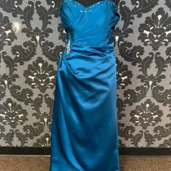 Something Blue FORMAL/MOTHER'S DRESSES Jade By Jasmine J155004 Formal Satin Peacock Size 8