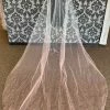 Something Blue Cathedral Ivory And Blush Ombre Tulle Veil