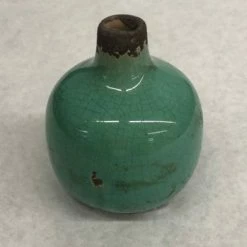 Something Blue Vase Ceramic Rustic/Teal Size 4" Bud VASES DECOR