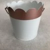 Something Blue Bucket Metal White/Rose Gold Size 4.25"x4.25" CONTAINER