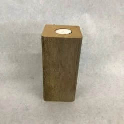 Something Blue Tea Light Holder Wood Size 7.5" WOOD DECOR