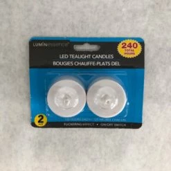 Something Blue DECOR Tea Light Candle Size 2ct LED Warm White CANDLES