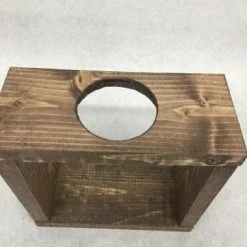 Something Blue Wood Decor Wood Brown Size 8"x8"x5" WOOD DECOR