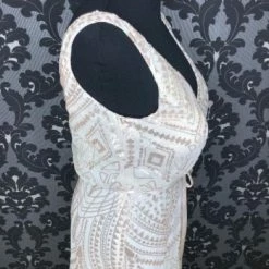 Something Blue Angelina Faccenda Size 14 Champagne With Gold Sequin Formal 8 Something Blue Angelina Faccenda Size 14 Champagne With Gold Sequin Formal