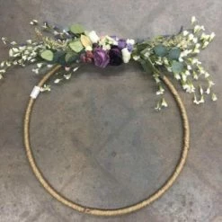 Something Blue Wedding DECOR Wreath Greenery/Floral Ivory/Blush/Greens/Purples Size 24"x28" FLORAL