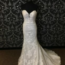Something Blue Stella York 6585 SONOMA Women's Wedding Dress Lace Ivory Size 12 Sheath