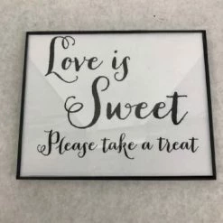 Something Blue DECOR Frame Glass White & Black Size 8" X 10" SIGNS