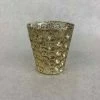 Something Blue DECOR Votive Holder Size 3.5" Glass Gold Mercury