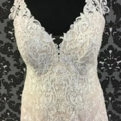 Something Blue Stella York Wedding Dress Tulle W/ Lace Ivory Size 18