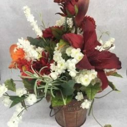 Something Blue Wedding Centerpiece Metal/Floral Fall/Copper Size 17"x10" CENTERPIECES