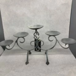 Something Blue Pillar Candle Holder Size 22.5"x10" Metal Silver CANDLES