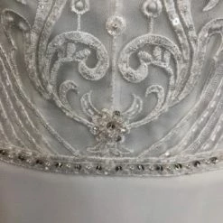 Something Blue Wtoo Size 14 Ivory A-line Highneck Sleeveless Wedding Dress