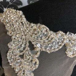 Something Blue Alure Bridal Size 8 Nude Tulle With Silver Rhinestones Bodysuit