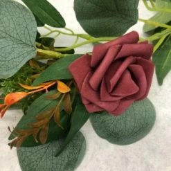 Something Blue Garland Floral/Greenery Burgundy/Mauve/White/Orange/Green Size 43