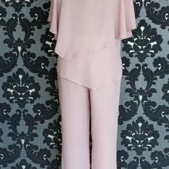 Something Blue FORMAL/MOTHER'S DRESSES Draper's & Damon's Women's Formal Pantsuit Chiffon Mauve Size L