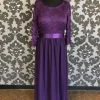 Something Blue Ever Pretty Women's Formal Lace/Chiffon Plum Size 3XL