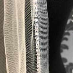 Something Blue VEILS Cathedral Ivory Tulle With /Rhinestone Edge Veil