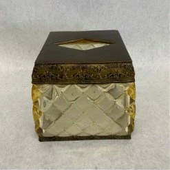 Something Blue DECOR Tissues Plastic Gold Size 6" CONTAINER