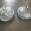 Something Blue Wedding Avon Candy Dish Glass Clear Size 2pc CONTAINER DECOR