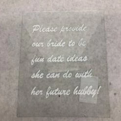 Something Blue Sign Glass Clear/White Size 8"x10" SIGNS