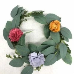 Something Blue Sola Flowers Wreath Floral/Greenery Green/Blue/Orange/Blush/Burgundy FLORAL