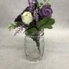 Something Blue Sola Flowers Centerpiece Wood/Glass Purple/Mint/Green Size 9.5" CENTERPIECES DECOR