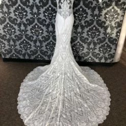 Something Blue Allure Bridal C525 Women Wedding Dress Embroidered Lace Size 6 WEDDING DRESSES