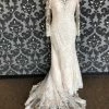 Something Blue Mori Lee Wedding Dress Lace/Beading Champagne Size 16 AS IS DISCOLORED ON LACE WEDDING DRESSES
