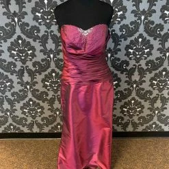Something Blue Jade By Jasmine J155012 Formal Organza/Beaded Plum Size 16