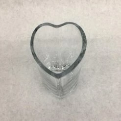 Something Blue Wedding DECOR Vase Glass Clear Size 6.25" Heart Shape VASES