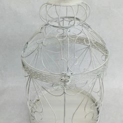 Something Blue Birdcage Size 19"x10" Metal Whitewash RENTAL NEW ARRIVALS
