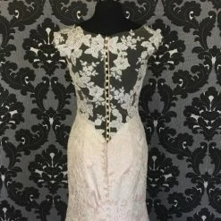 Size 10 Ivory/Nude Allure Bridal Lace Illusion Trumpet WEDDING DRESSES 11 Size 10 Ivory/Nude Allure Bridal Lace Illusion Trumpet WEDDING DRESSES