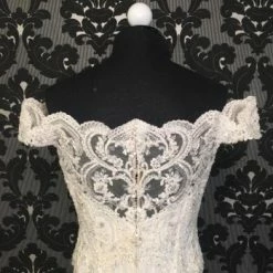 Something Blue Size 14 Ivory Martina Liana Beaded Lace Off The Shoulder Bodice WEDDING DRESSES