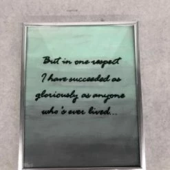 Something Blue DECOR Sign Metal/Glass Cool Tones Size 4pc SIGNS