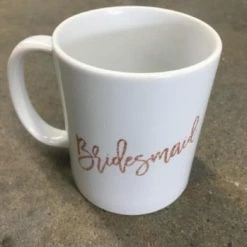 Something Blue Wedding DigiBuddha Glassware Ceramic White/Rose Gold Size 11oz Coffee Mug GLASSWARE DECOR