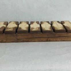 Something Blue Wood Decor Size 19.5"x6"x3" Wood Dark Stain WOOD DECOR