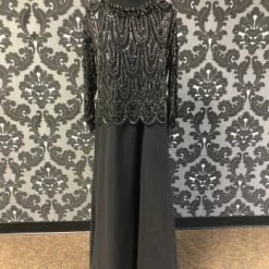 Something Blue Jakara Women Formal Beaded/Chiffon Black Size 16 FORMAL DRESSES