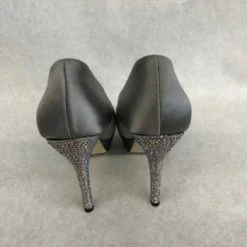 Something Blue Steve Madden Women Heels Satin/Rhinestone Grey Size 8 NEW ARRIVALS
