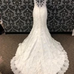 Something Blue Kenneth Winston KYLIE 1580 Women's Wedding Dress Lace Ivory Size 10