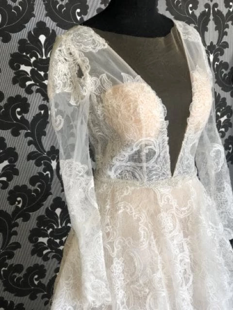 Something Blue Calla Blanche CALISTA 18231 Women's Wedding Dress Lace Ivory/Nude A-line WEDDING DRESSES 5 Something Blue Calla Blanche CALISTA 18231 Women's Wedding Dress Lace Ivory/Nude A-line WEDDING DRESSES